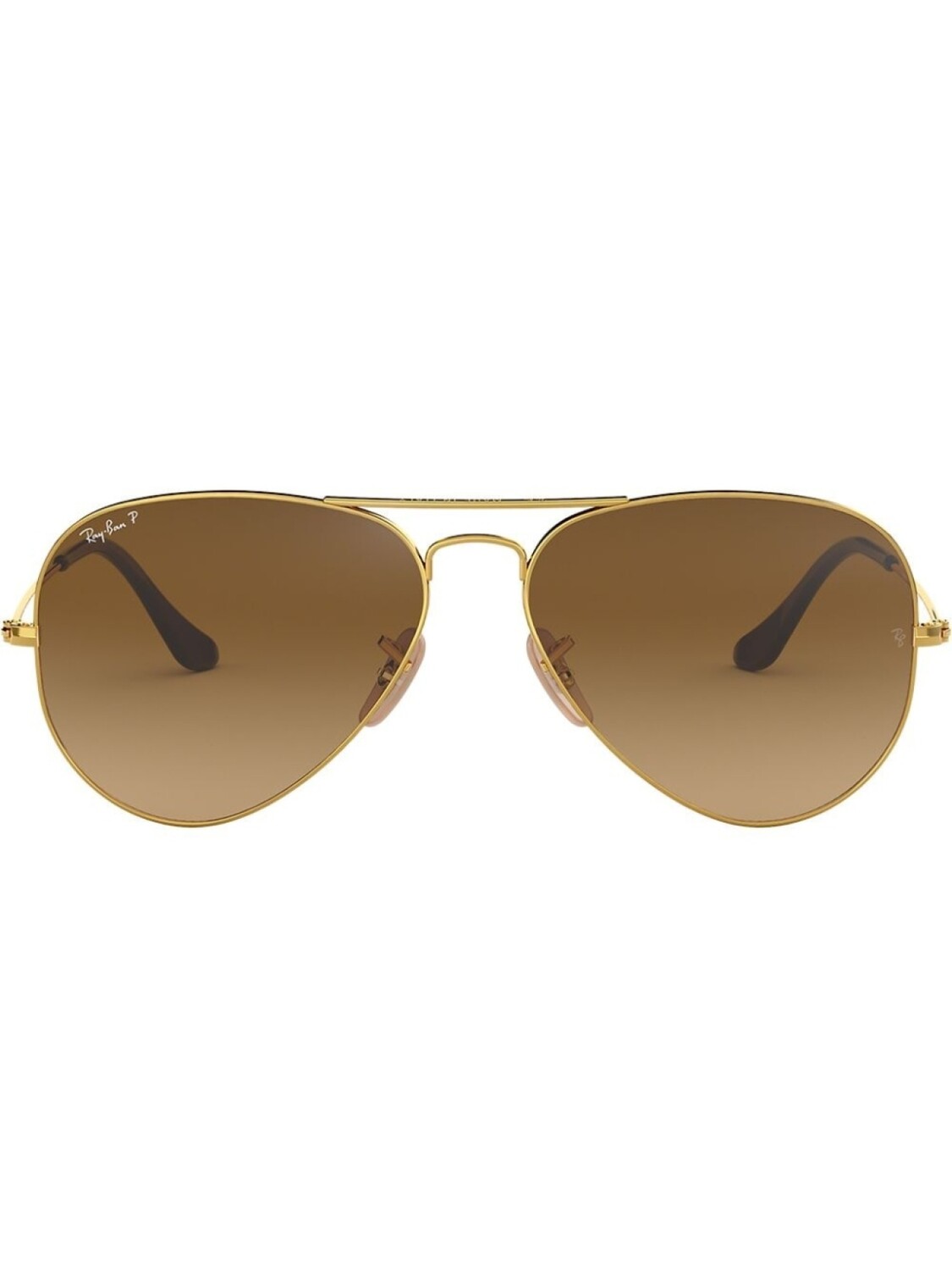 

Ray-Ban солнцезащитные очки-авиаторы, золотистый