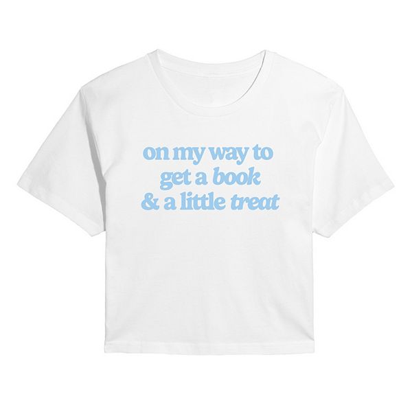 

Футболка Juniors' on my way to get a book & a little treat Licensed Character, White