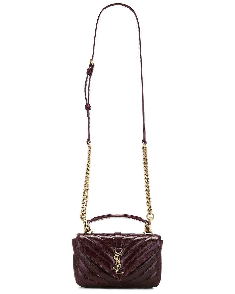

Мини-сумка на цепочке College Saint Laurent, Hot Wine