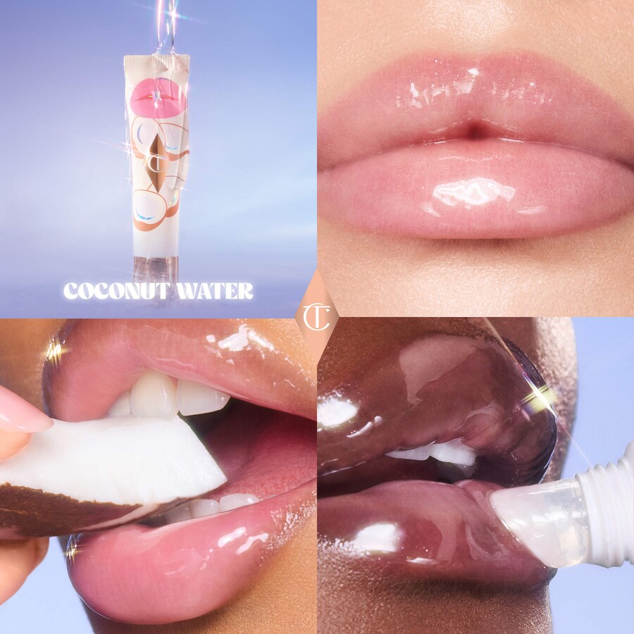 Масло для губ Unreal Lips Healthy Glow Nectar с гиалуроновой кислотой и витамином Е Charlotte Tilbury, 0.47 oz/14 mL, Juicylicious Coconut Water — фото 2