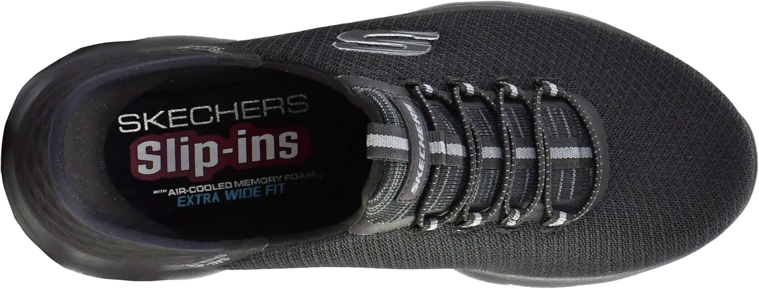 Мужские кроссовки Skechers Summits - высокие слипоны, черный — фото 4