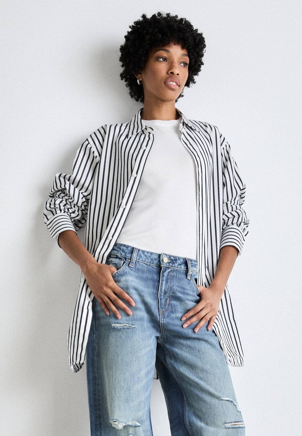 

Блузка на пуговицах BERRY SATURDAY BOSS, белый