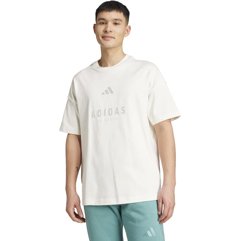 Рубашка все размеры с вышитым рисунком Adidas, белый — фото 2