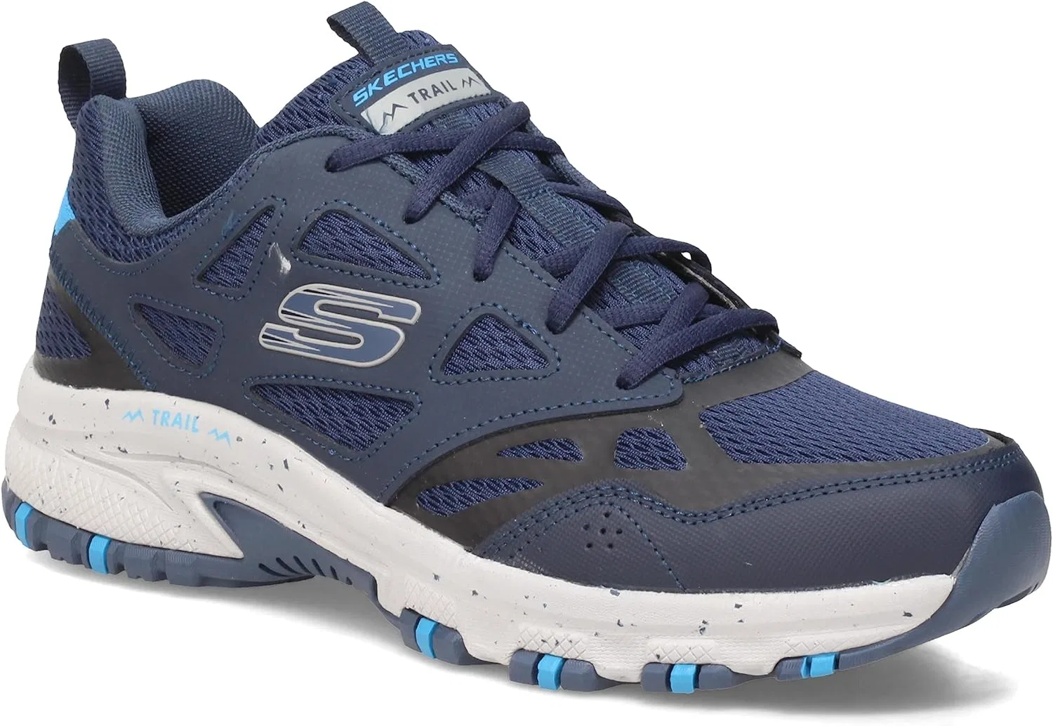Мужские кроссовки Skechers Hillcrest, Navy Leather Mesh Synthetic Trim — фото 2