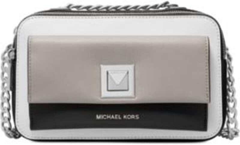 

Сумка кроссбоди NEW AUTHENTIC MICHAEL KORS LARGE DOUBLE ZIP COATED LEATHER CROSSBODY (Black/White/Grey)