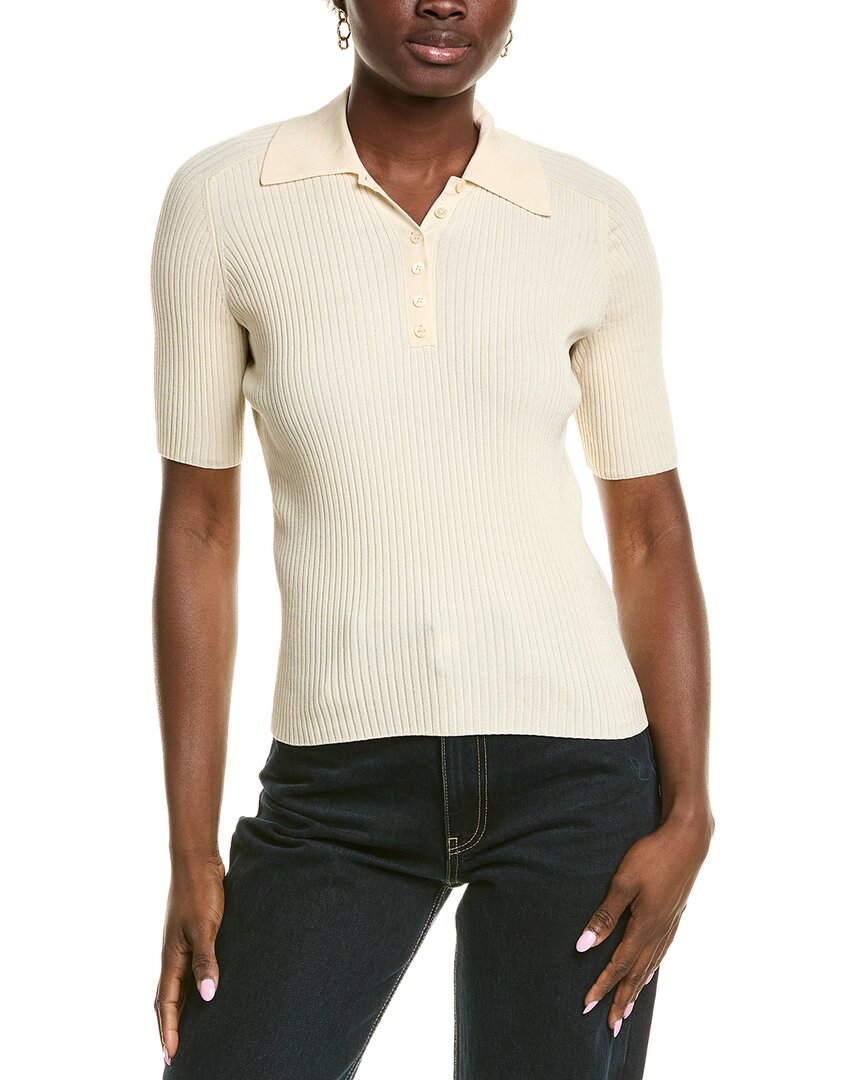 

Шелковый свитер-поло Lafayette 148 New York, Tan