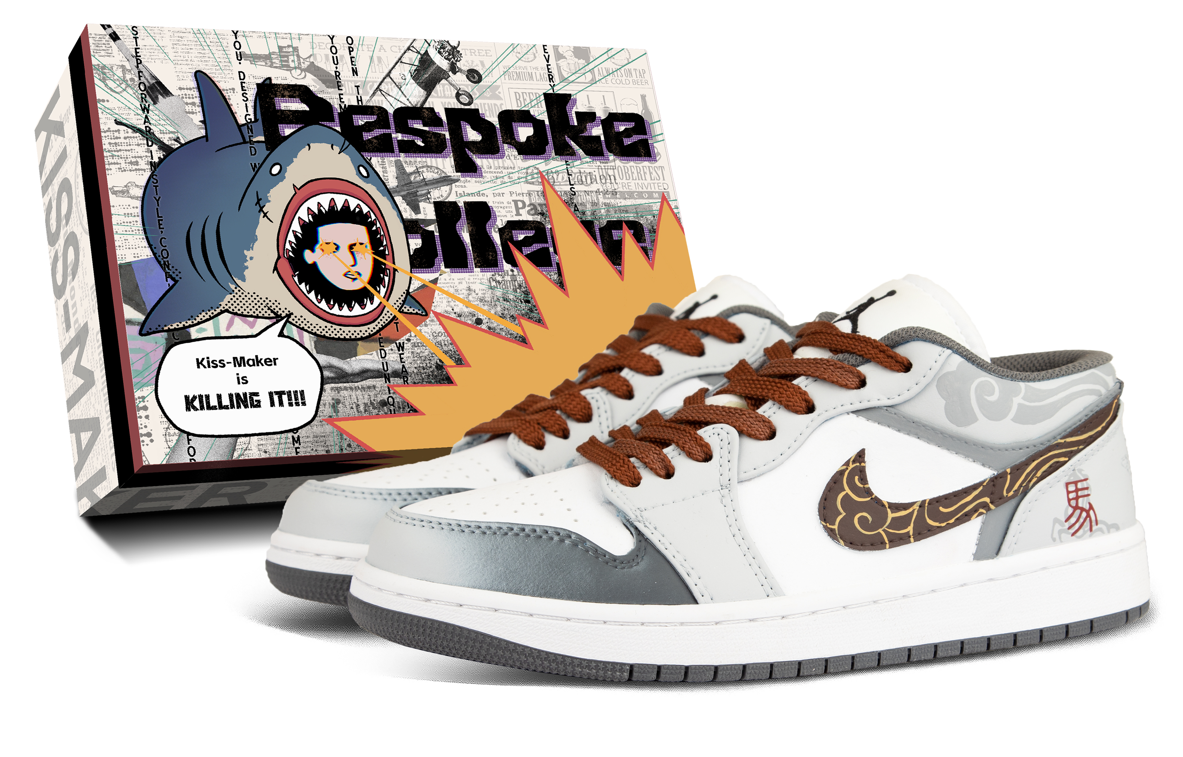 

Jordan Кроссовки Air 1 Leather Cushioning Low top Vintage Basketball Unisex Gray