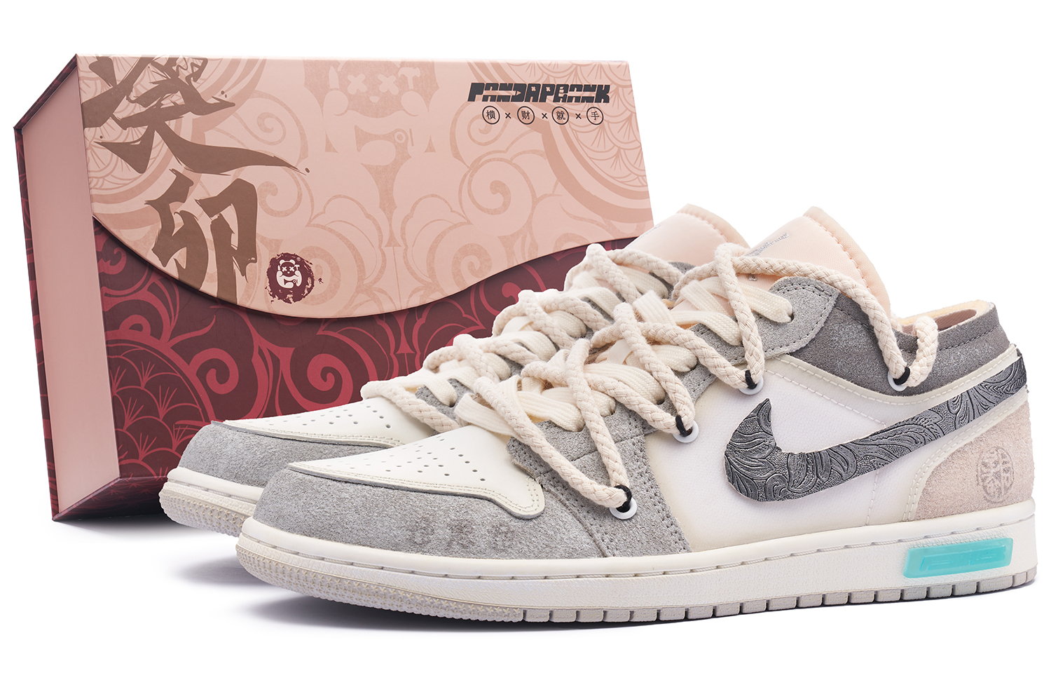 

Кроссовки Air JORDAN 1 Vintage Basketball Shoes Men Low-Top Gray White