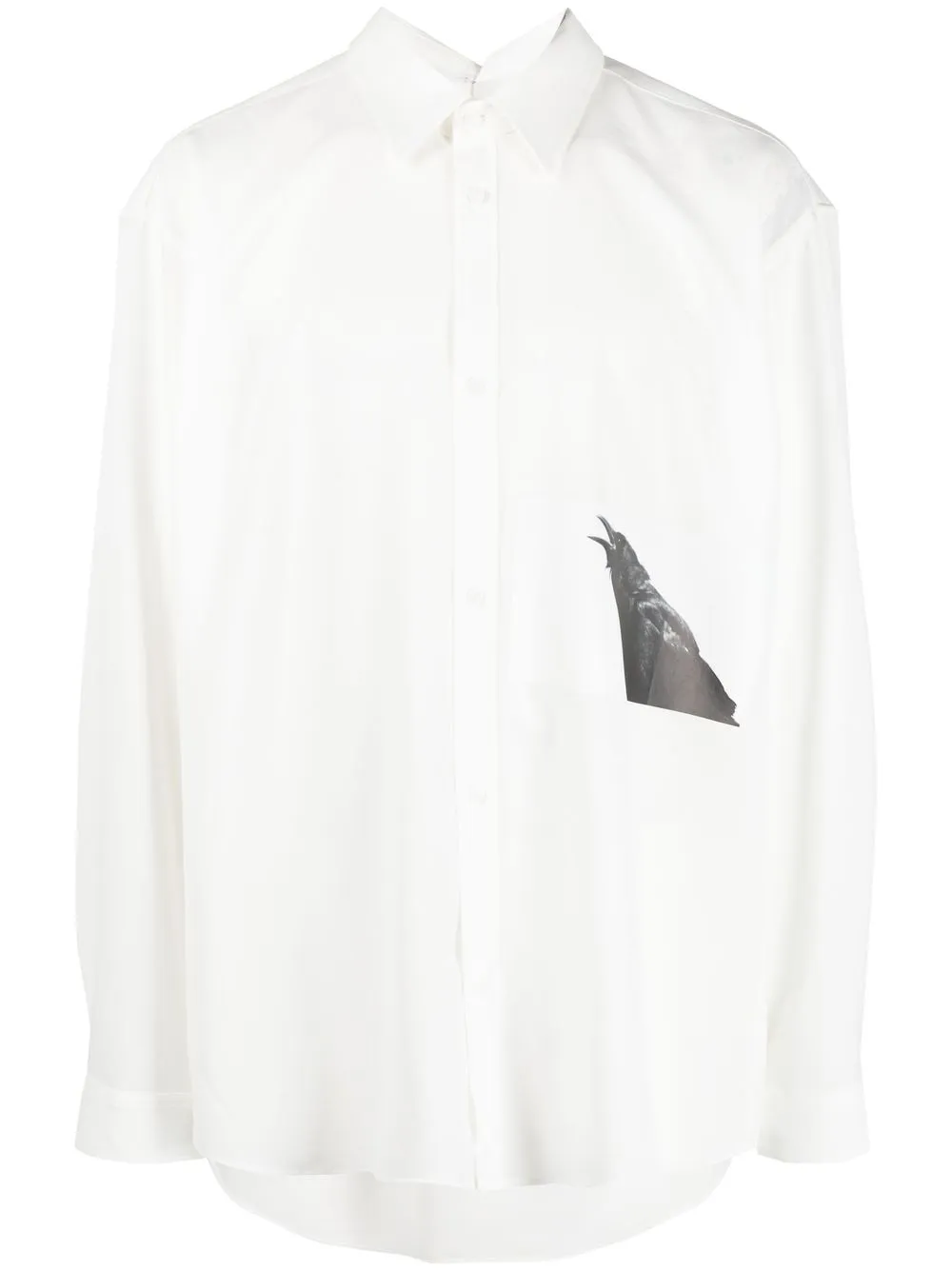 

Куртка-рубашка с принтом Yuiki Shimoji, белый