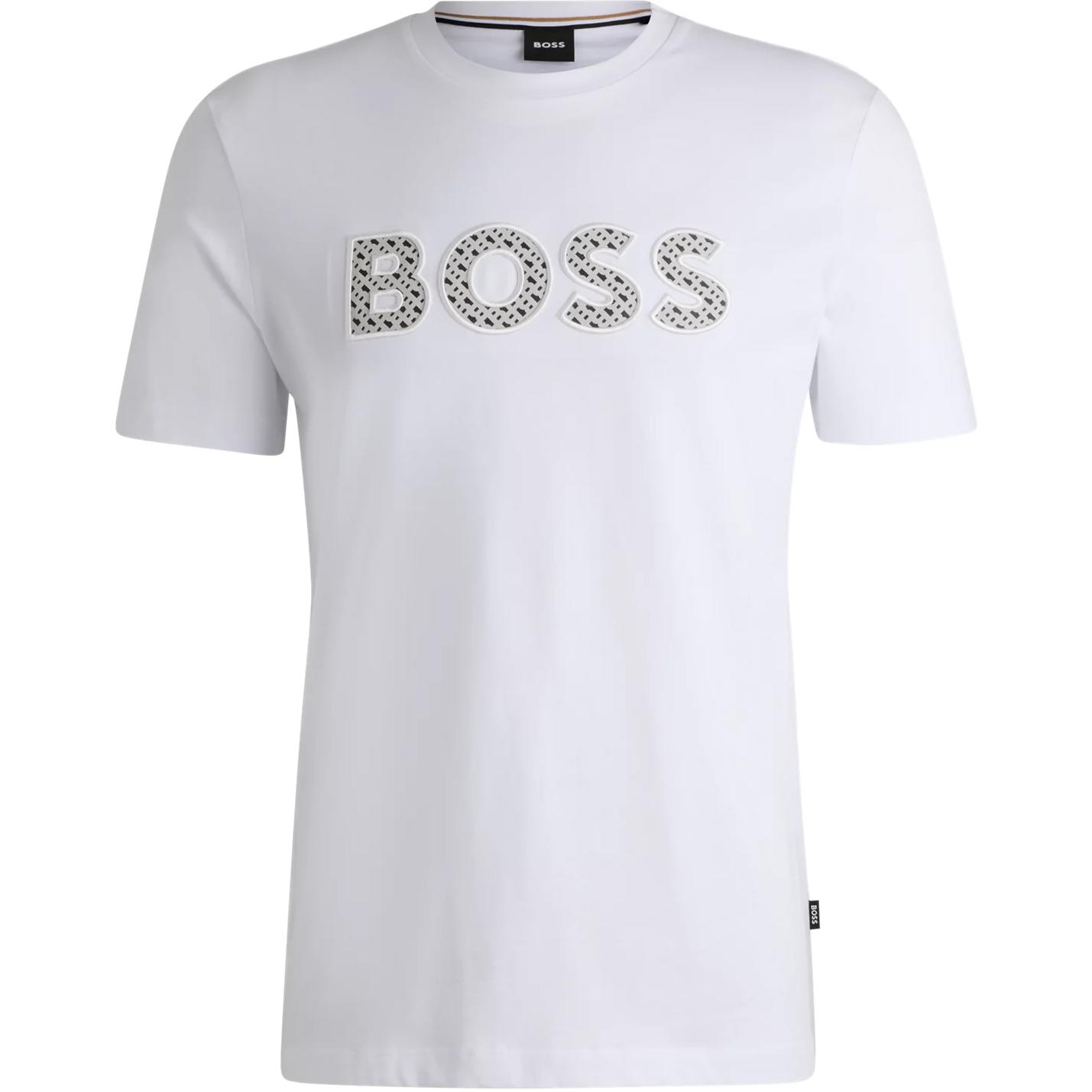 

Футболка из джерси с детальным логотипом HUGO BOSS, белый