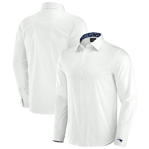 

Мужская рубашка j palmer white new england patriots man-in-motion с длинным рукавом Unbranded