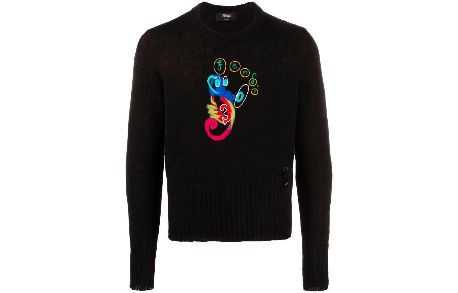 Свитер Noel Fielding Seahorse FENDI, черный — фото 3