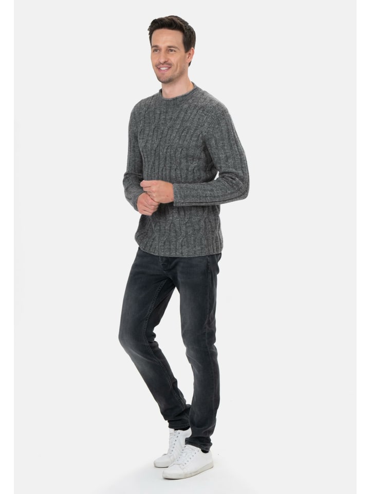 

KEY LARGO Мужской вязаный свитер серого цвета