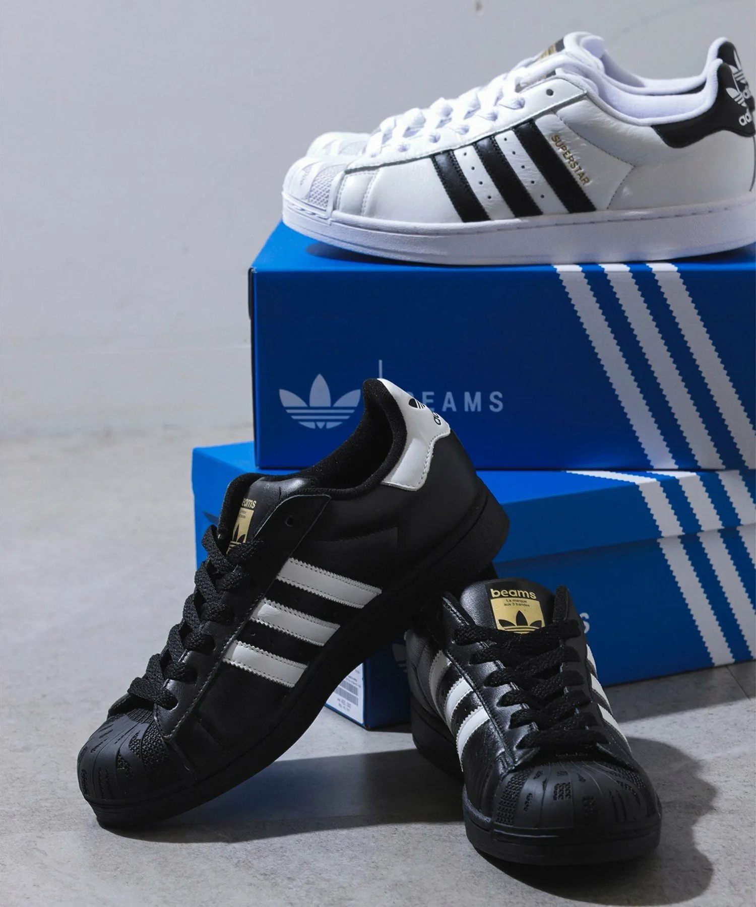 Adidas / SUPERSTAR II ЧЕРНЫЕ BEAMS, BLACK — фото 3