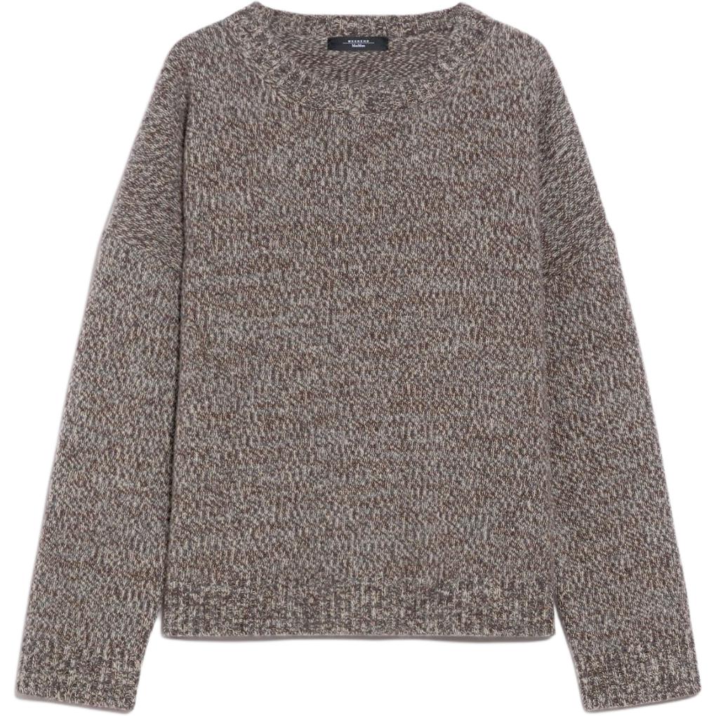 

Свитер Moxa с круглым вырезом, свободного кроя Weekend Maxmara, коричневый