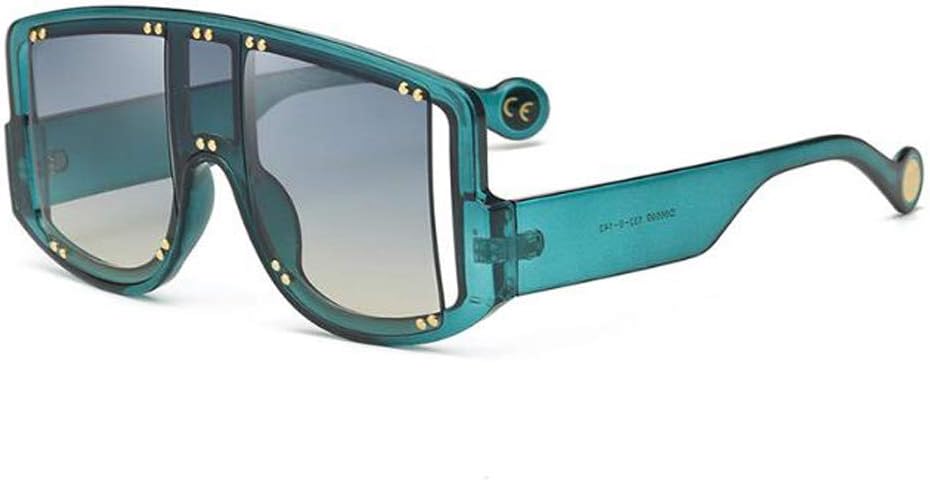 

Солнцезащитные очки с асимметричной оправой и защитой от УФ-излучения (зеленая оправа, синие и желтые блестки) в стиле «полый рисовый гвоздик» Weloveushop, Yellow,green