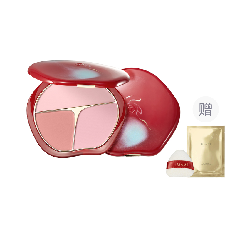 

TIMAGE Contested Green палетка румян Flowing Jade Tricolor для сияния кожи 13g