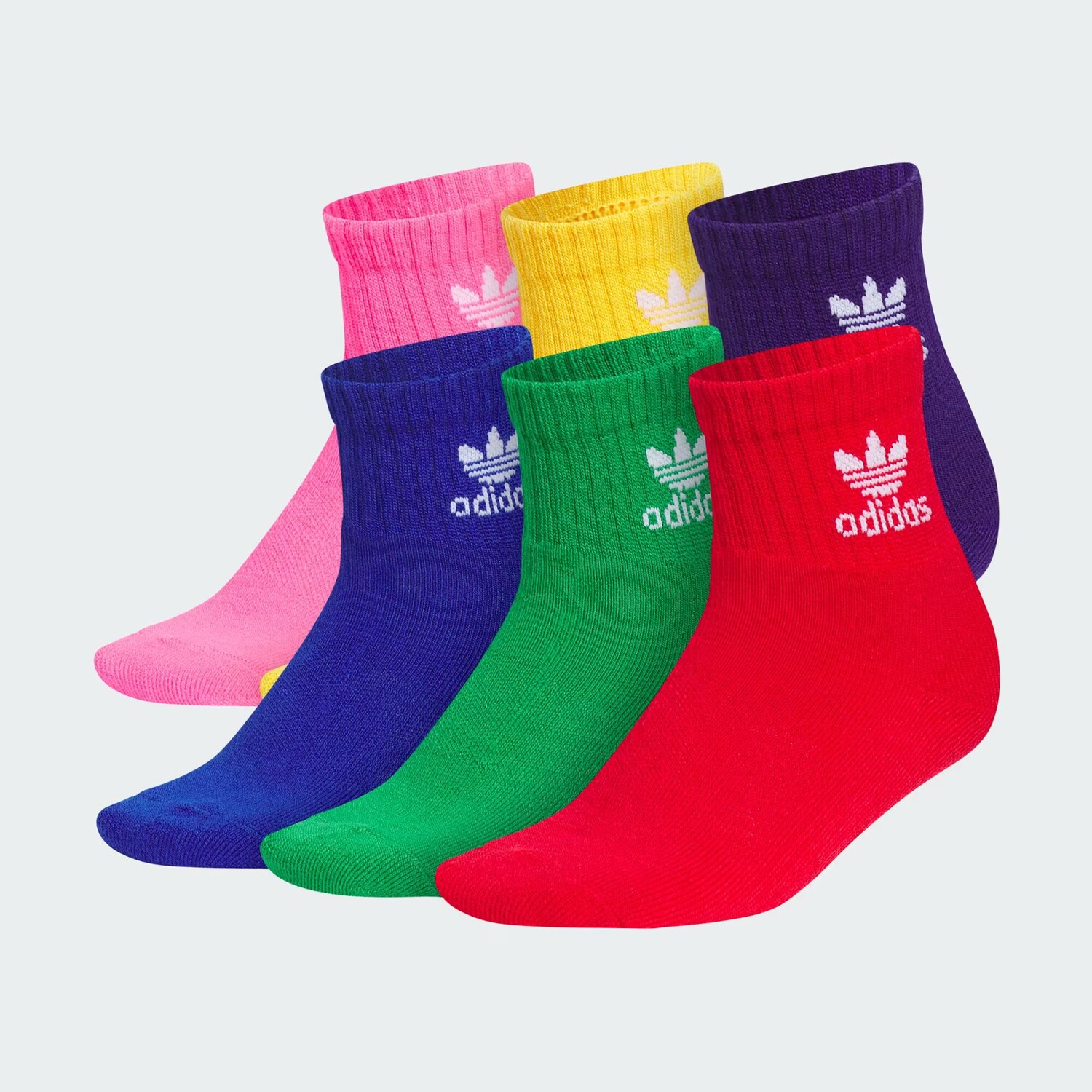 

Носки с трилистником, 6 пар Adidas, Lucid Pink/Blue/Scarlet