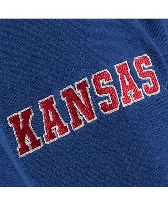 Пуловер с капюшоном и большим логотипом Big Boys Royal Kansas Jayhawks Colosseum, синий — фото 2
