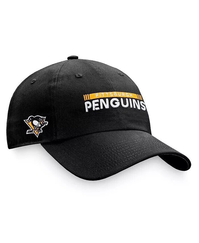 

Мужская черная регулируемая кепка Pittsburgh Penguins Authentic Pro Rink Fanatics