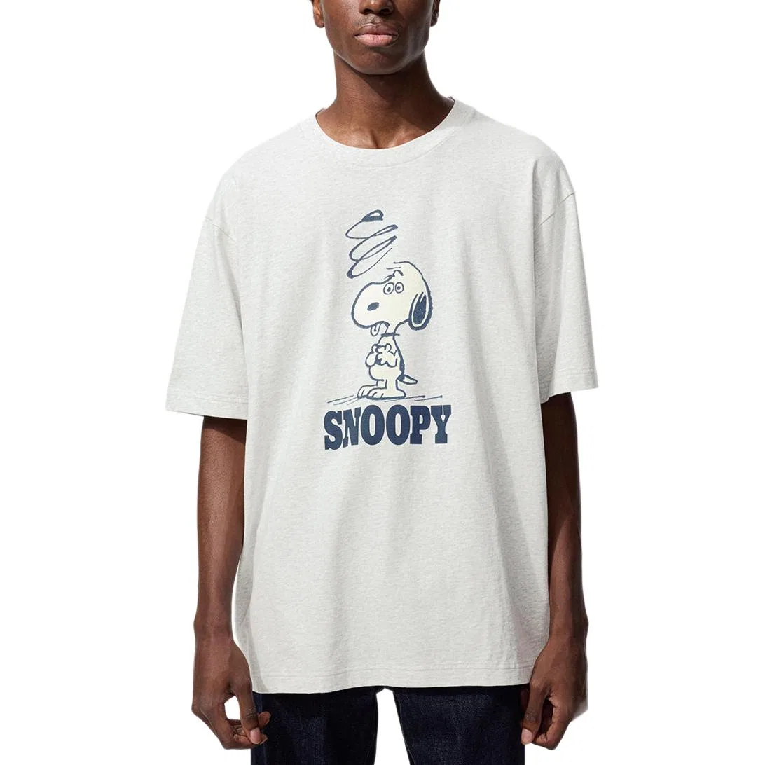 Футболка x PEANUTS, SS26, унисекс UNIQLO, Gray