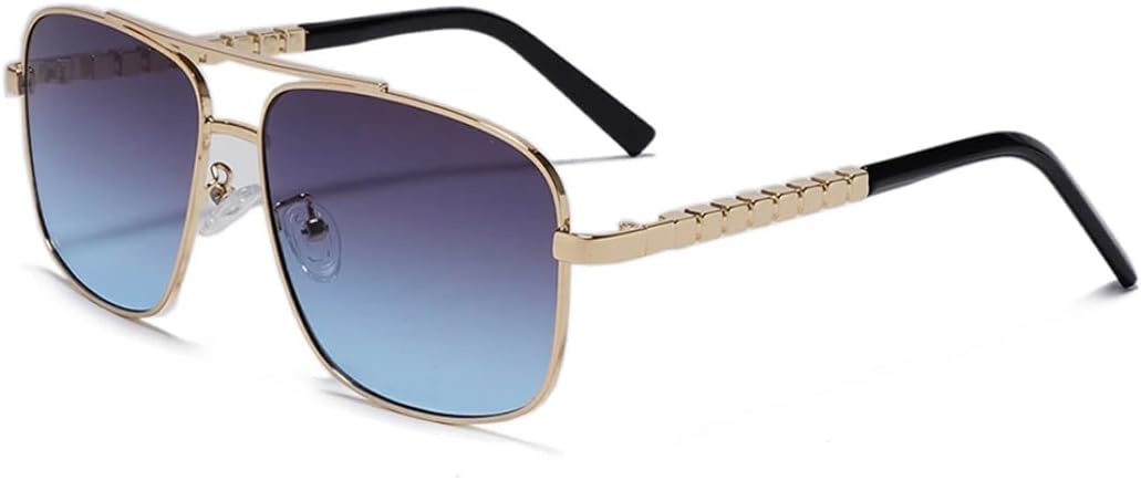 

Металлические модные панк-солнцезащитные очки для женщин, классический винтаж, защита от УФ-излучения UV400, для вечеринок, пляжа и отдыха на открытом воздухе, мужские VFDHN, Gold Gray Blue