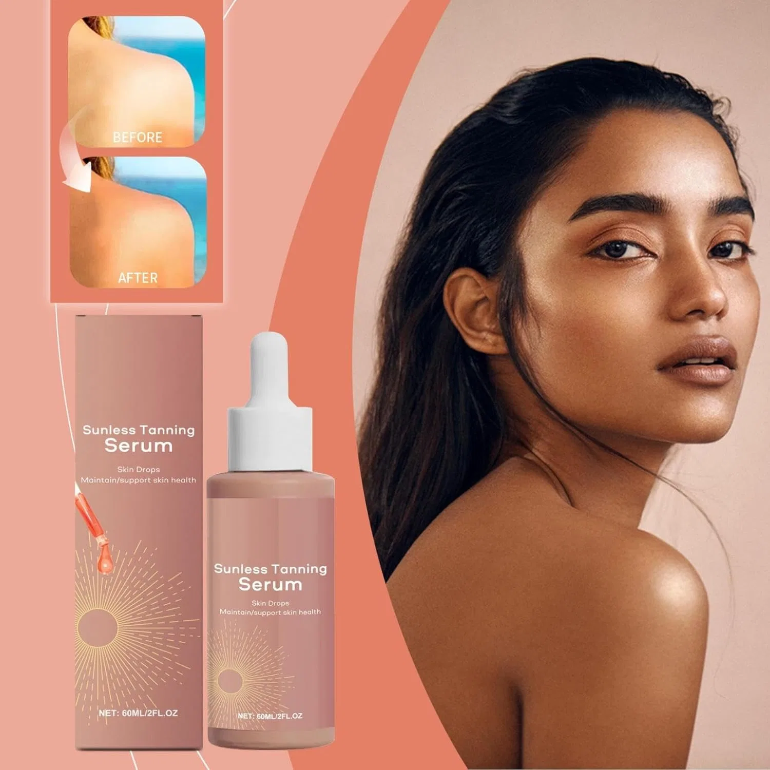 Капли для автозагара Zeria Sunless Tanning Drops (1 штука) Generisch, 1 Items — фото 4