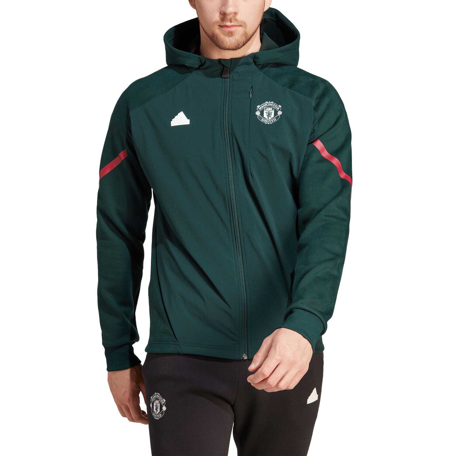 

Мужская зеленая куртка с капюшоном и молнией во всю длину Manchester United Designed for Gameday реглан adidas, Зеленый, Мужская зеленая куртка с капюшоном и молнией во всю длину Manchester United Designed for Gameday реглан adidas