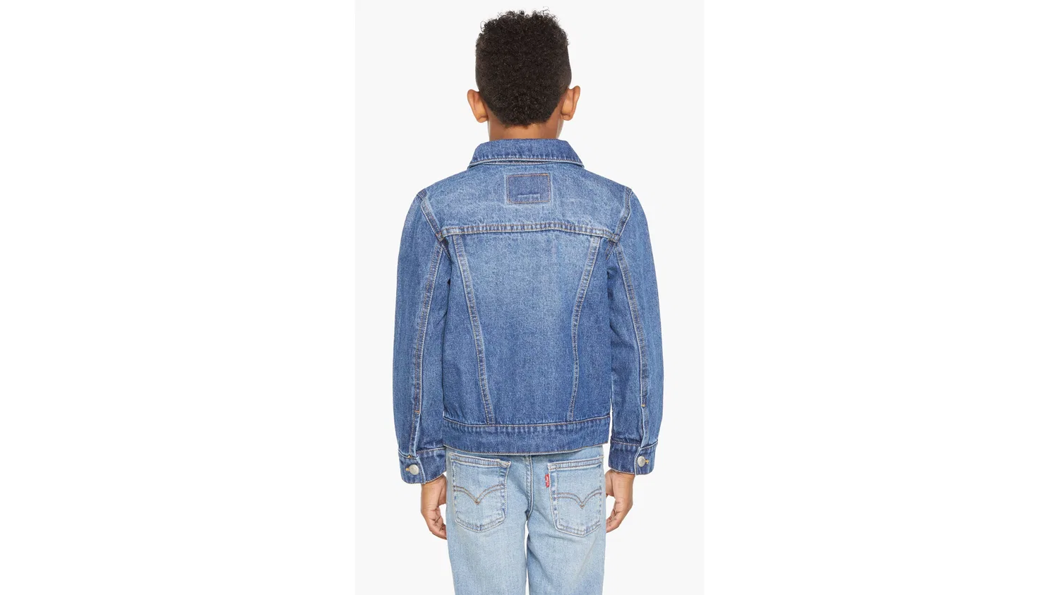 Детская куртка-тракер для мальчиков 4-7 лет Levi's, Medium Wash — фото 3