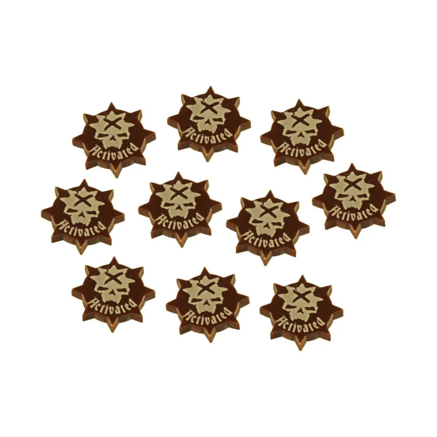 

Набор активированных жетонов — коричневый, Warhammer AoS - Warcry Tokens and Accessories