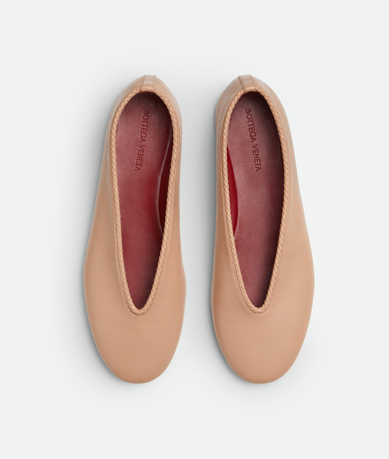 Rosa ballerina BOTTEGA VENETA, пудра — фото 4
