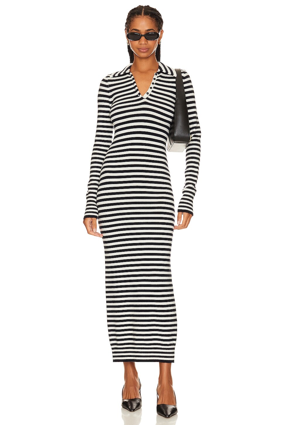 

Платье BEVERLY HILLS x REVOLVE Striped Polo, цвет Ivory & Navy