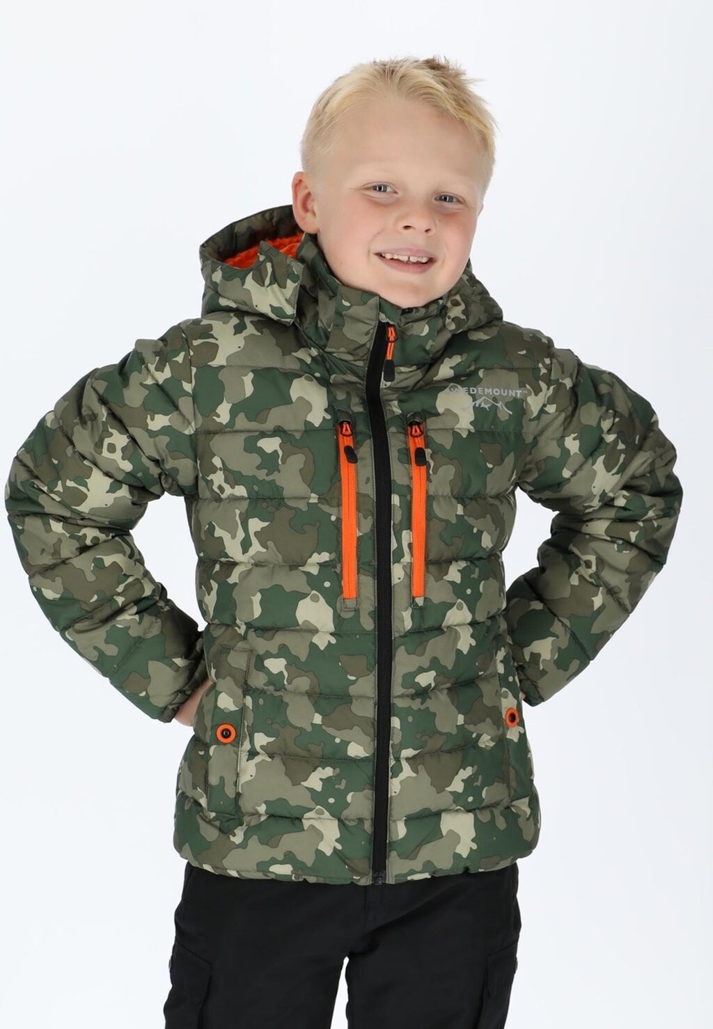 

Куртка зимняя BRANÄS JR Swedemount, цвет camoflauge green orange