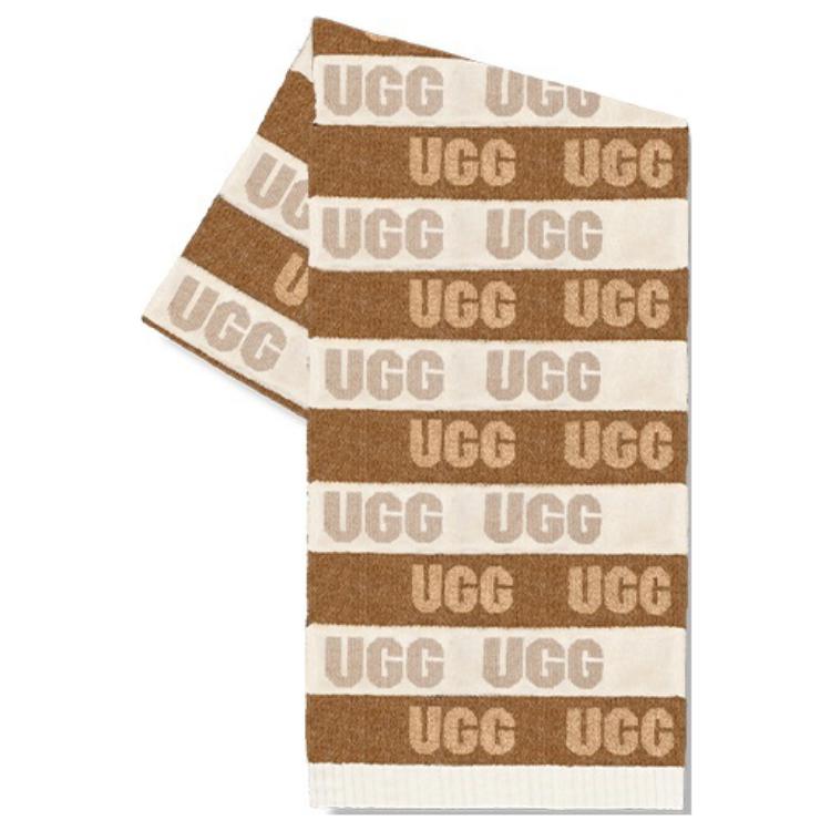 

UGG Акриловый вязаный шарф женский коричневый, Brown