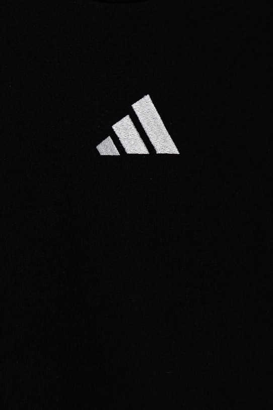 Детская хлопковая футболка Adidas, черный — фото 4