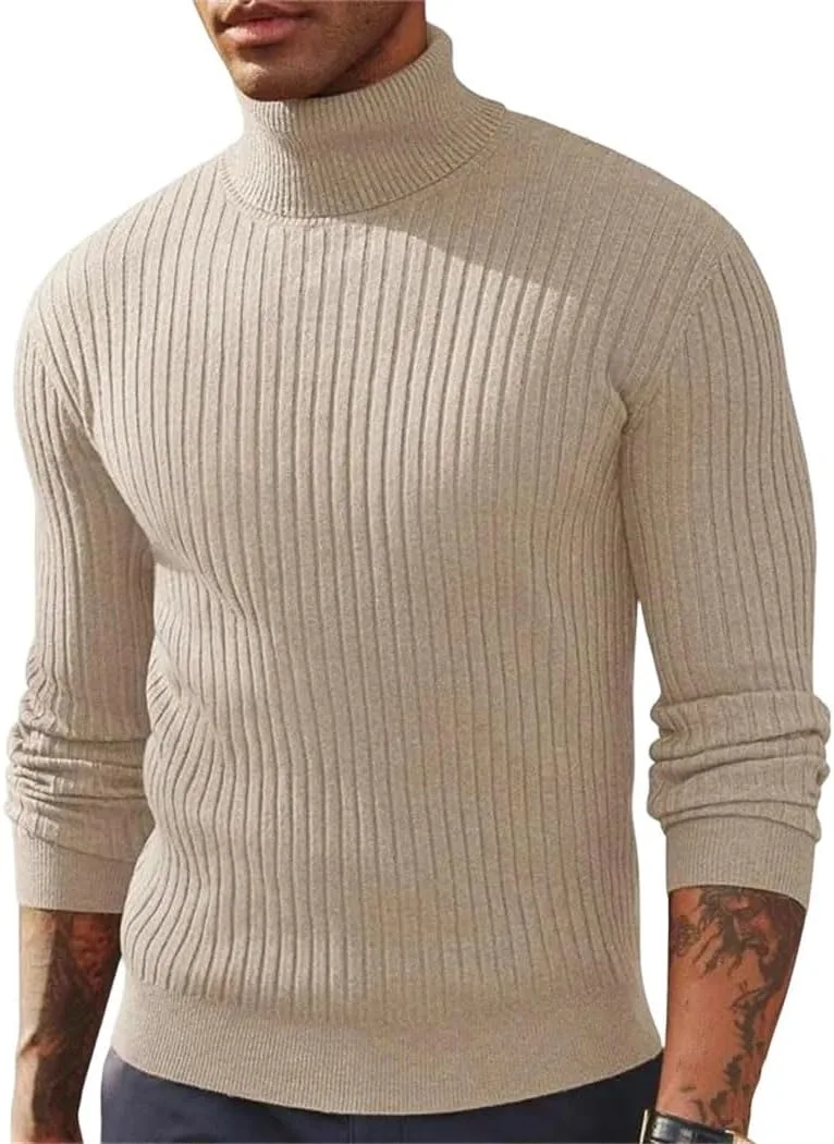 

Мужской утепленный водолазный свитер Slim Fit