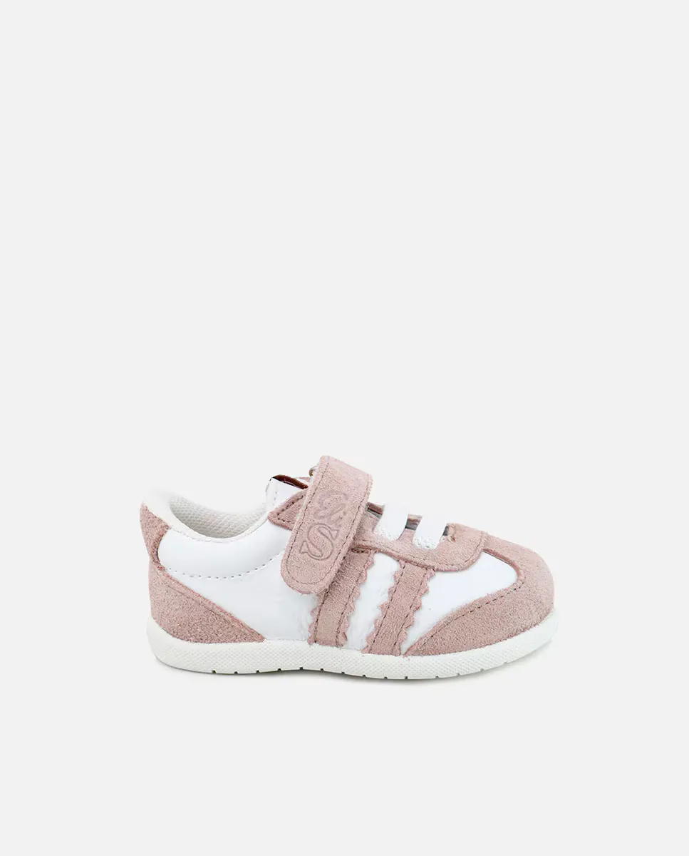 

Детские спортивные туфли из мягкой комбинированной кожи Eli 1957, розовый