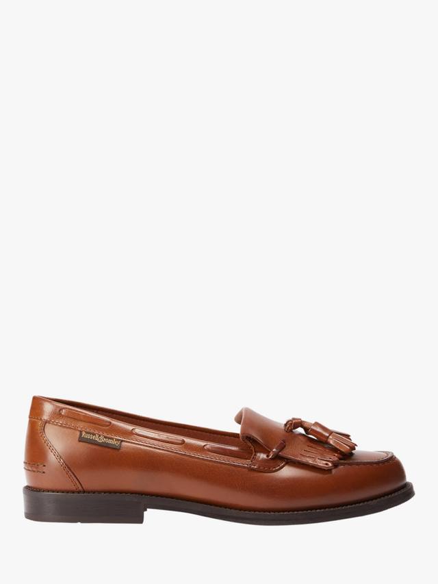 Честерские кожаные лоферы с кисточками Russell & Bromley, Brown