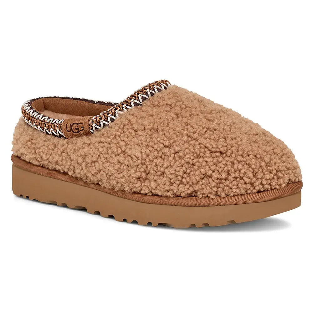 Тапочки Ugg Tasman Maxi Curly, коричневый
