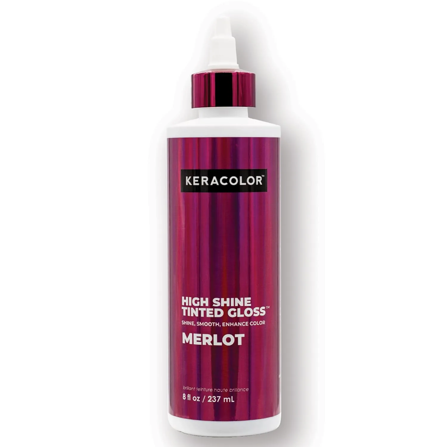 Тонирующий блеск для волос Keracolor High Shine, для использования в душе, полупрозрачное средство для усиления цвета, цвет «Мерло», 8 жидких унций., Merlot