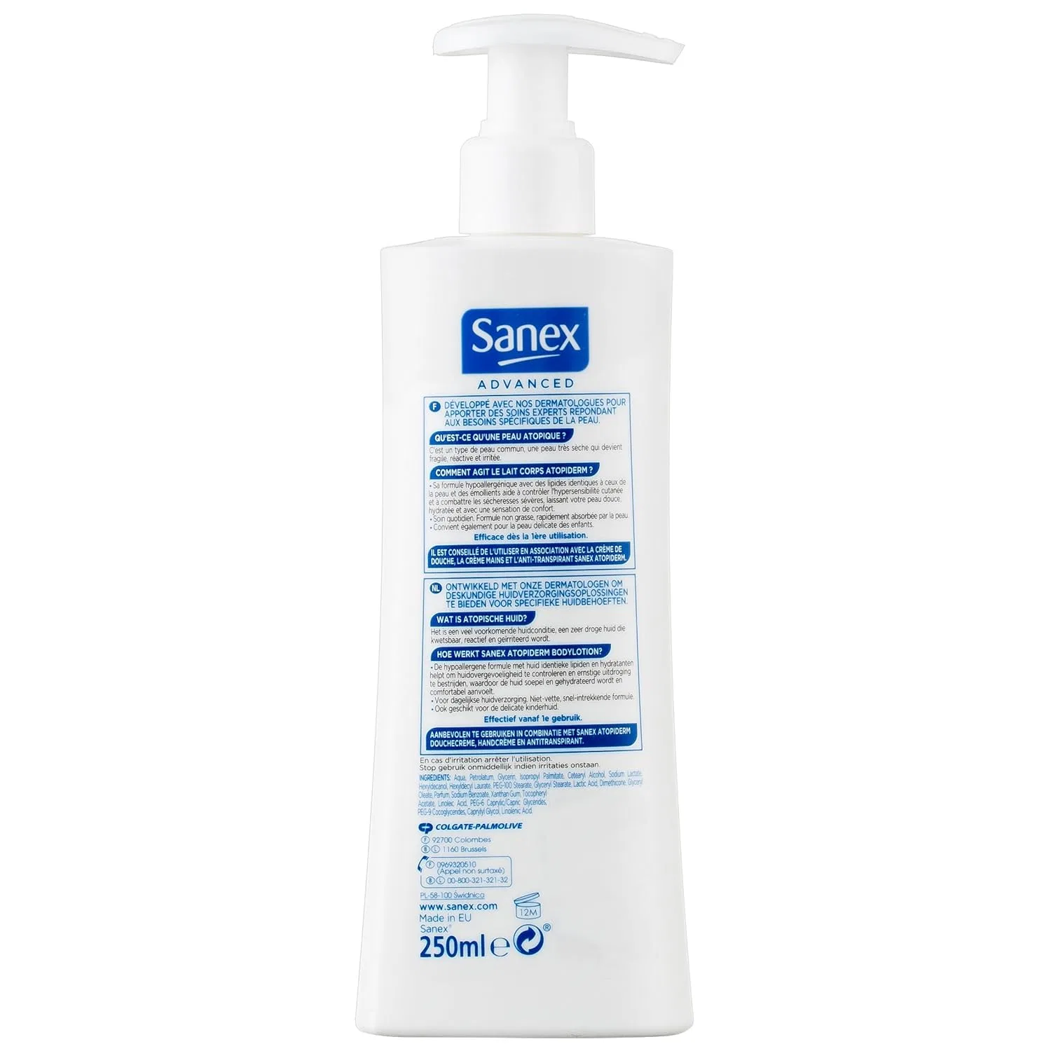 Крем для тела «Atopiderm Advanced» от Sanex, 250 мл (2 шт.) Sanex