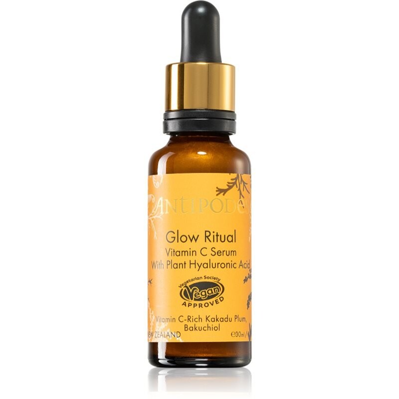 Сыворотка — Antipodes Glow Ritual Vitamin C Serum осветляющая против первых признаков старения кожи, 30 мл