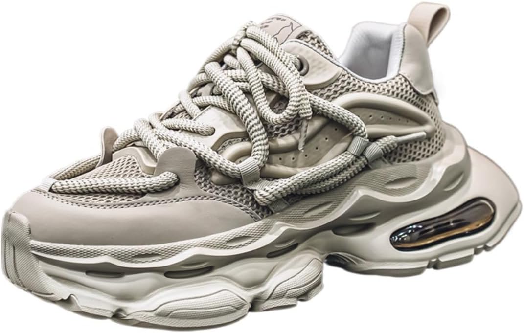 

Кроссовки CTKVbmeoi Y2K с дышащей сеткой, легкий материал, амортизирующая поддержка, беговые спортивные кроссовки для повседневной носки и стритвира с дизайн-подушкой воздуха, серый