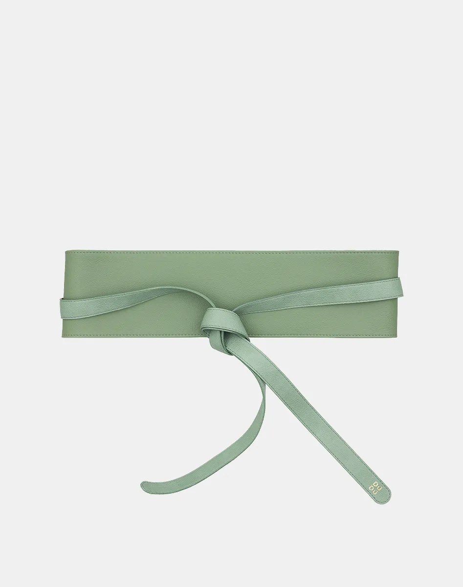 

Женский кожаный пояс-кушак Dudu, цвет Verde Militar