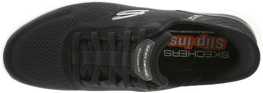 Мужские слипоны Skechers Bounder 2.0 Emerged, белый/черный — фото 3