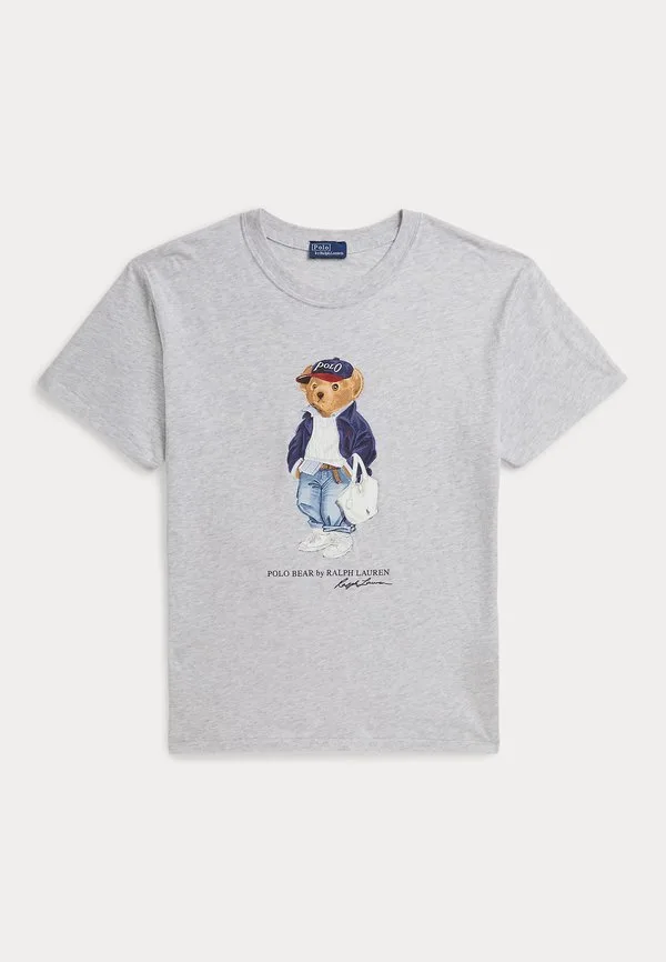Футболка с принтом Polo Ralph Lauren, Light Smoke Heather — фото 4