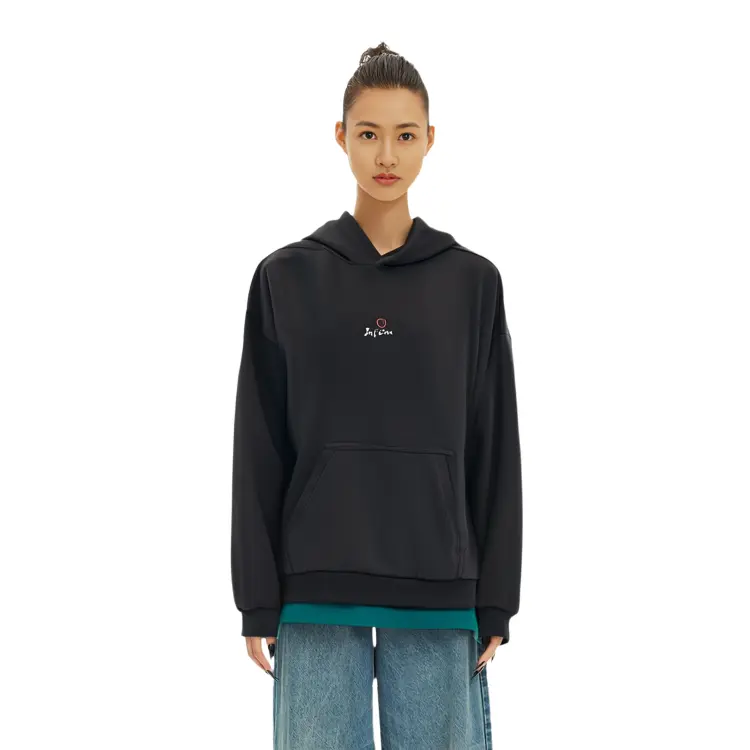Толстовка Balenciaga с карманом-кенгуру, черный — фото 4