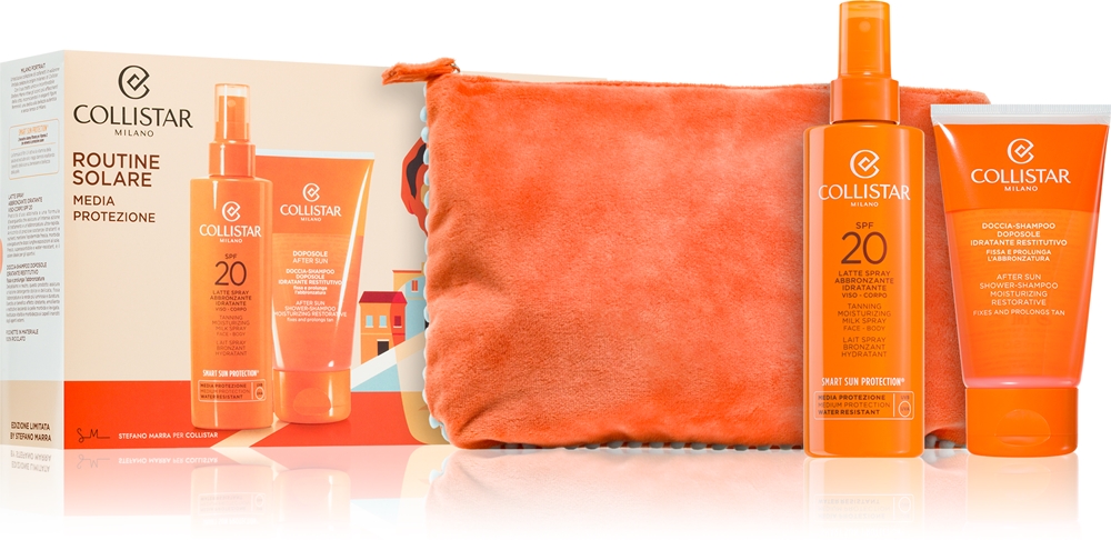 

Подарочный набор солнцезащитных очков для принятия солнечных ванн Collistar, 2× 150 мл