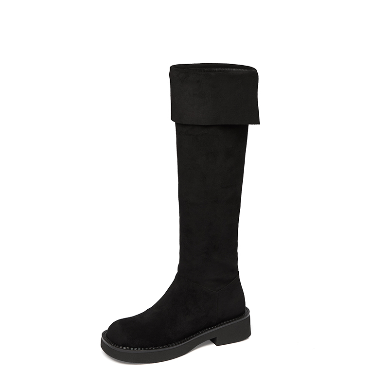 Yeezyy Reezy Черные женские высокие сапоги, цвет Black