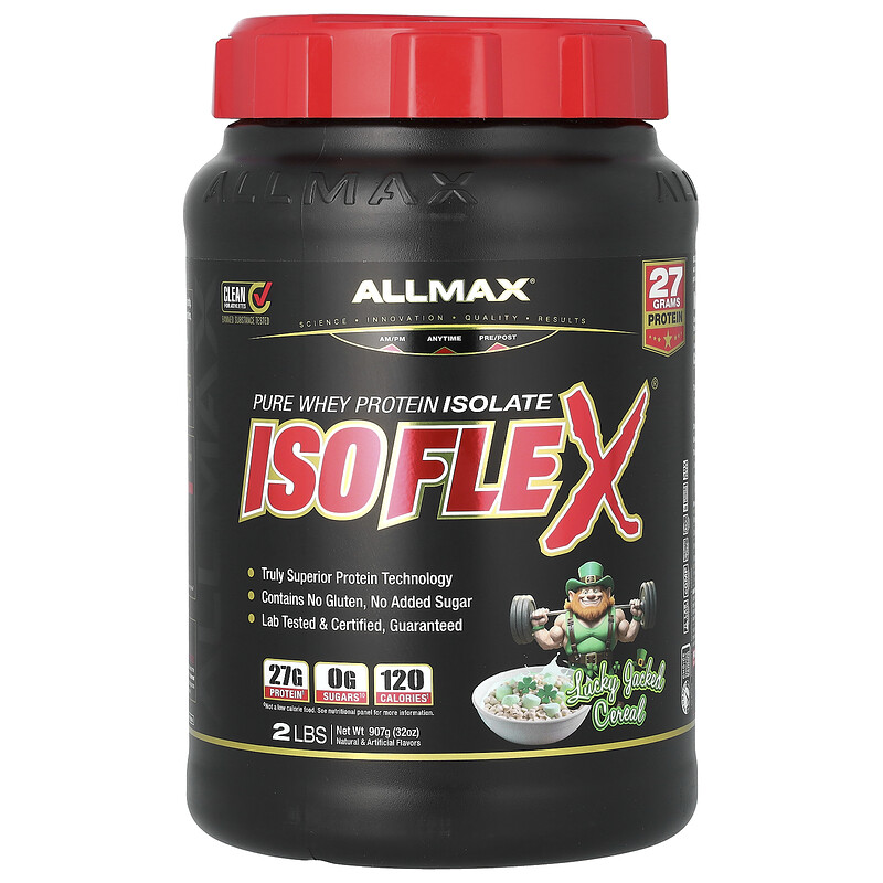 

ALLMAX, Isoflex, чистый изолят сывороточного протеина, со вкусом хлопьев, 907 г (2 фунта)